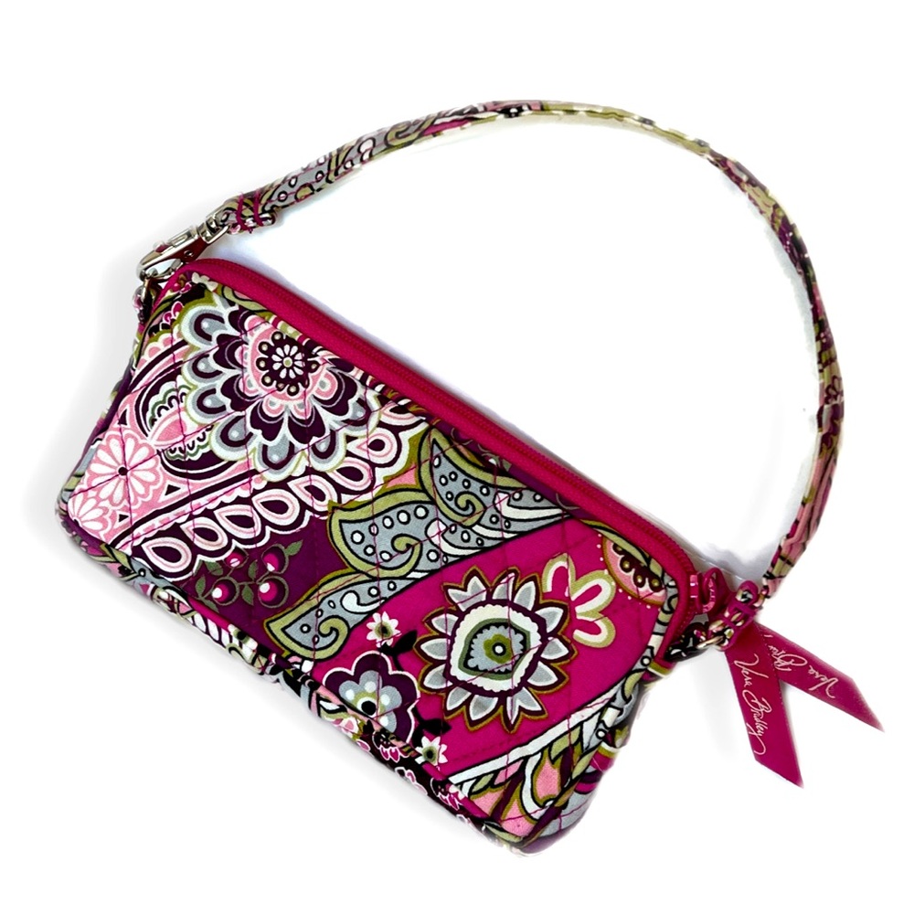 Vera Bradley Pink Paisley Convertible Wristlet
